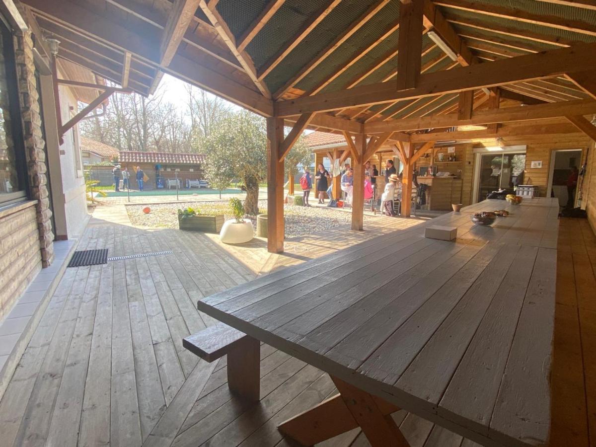Ensemble de 3 villas avec piscine chauffée, esprit détente Sanguinet Esterno foto